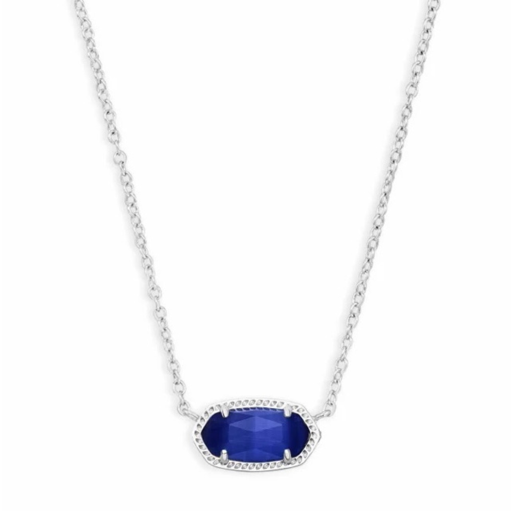 Kendra Scott small dark blue and silver necklace